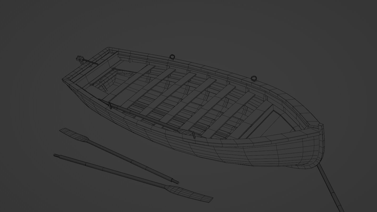 small boat Low-poly 3D model_5