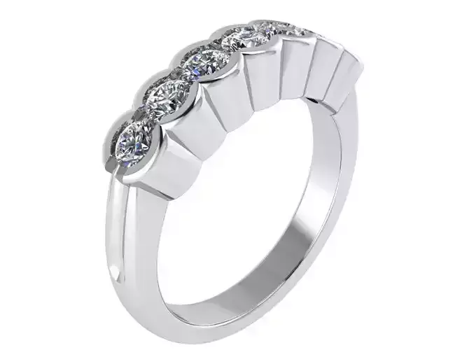 7-Stone Diamond Ring 1797 3D print 