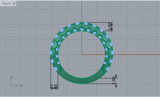 Round Oval Diamond ring 1799 3D print model 3D print model_5