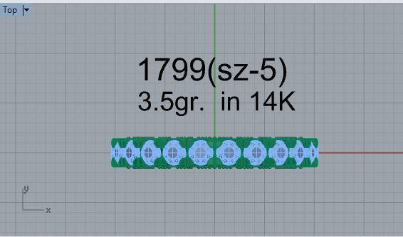 Round Oval Diamond ring 1799 3D print model 3D print model_4