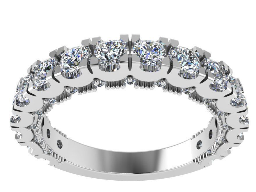 Round Oval Diamond ring 1799 3D print model 3D print model_2