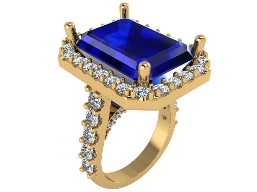 Round Cluster Ring  1801  3D print model 3D print model_1