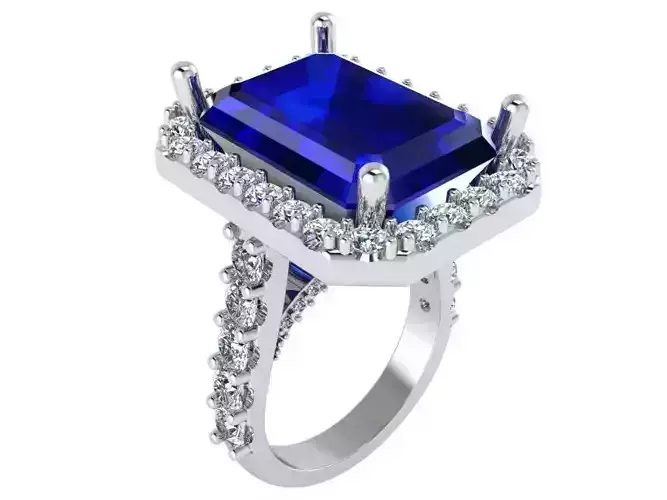 Round Cluster Ring  1801  3D print model