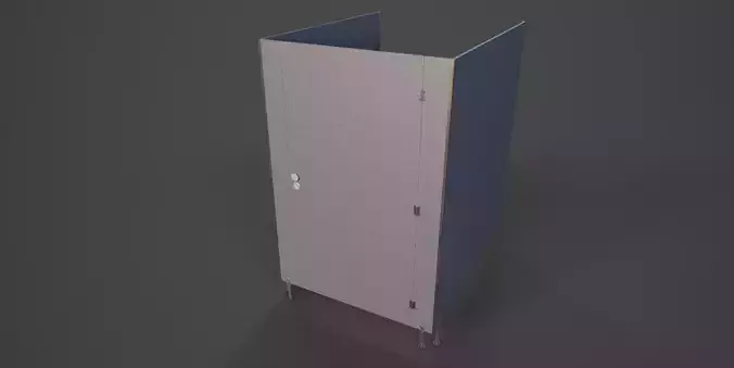 WC Cabine Low-poly 3D model