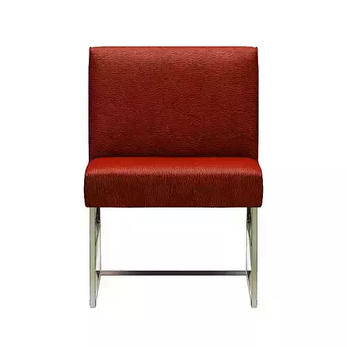 Bench Single seater leather and metal