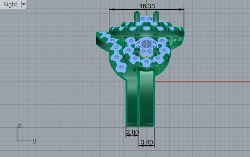 Oval Floral Ring 1803 3D print model 3D print model_6
