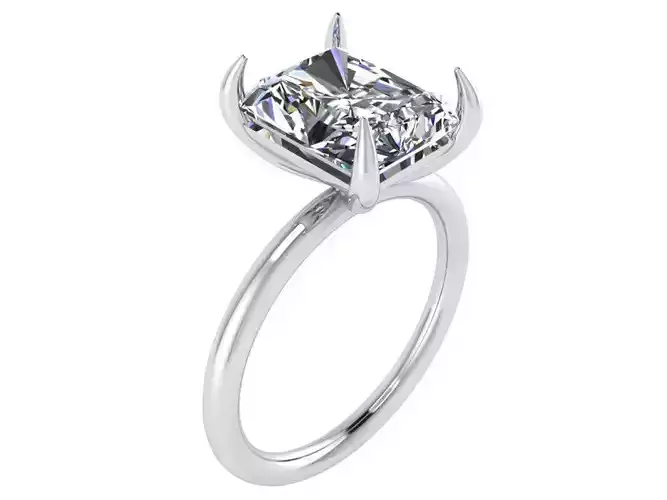 Emerald Diamond Ring 1806 3D print model