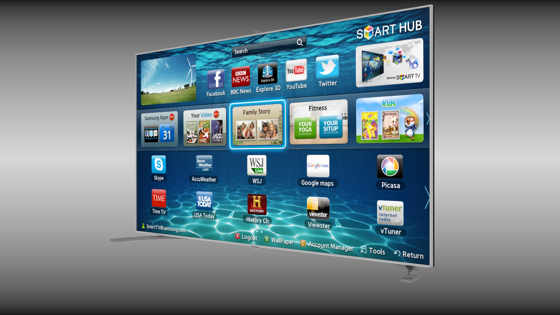 Samsung Smart TV 39876 3D model_5