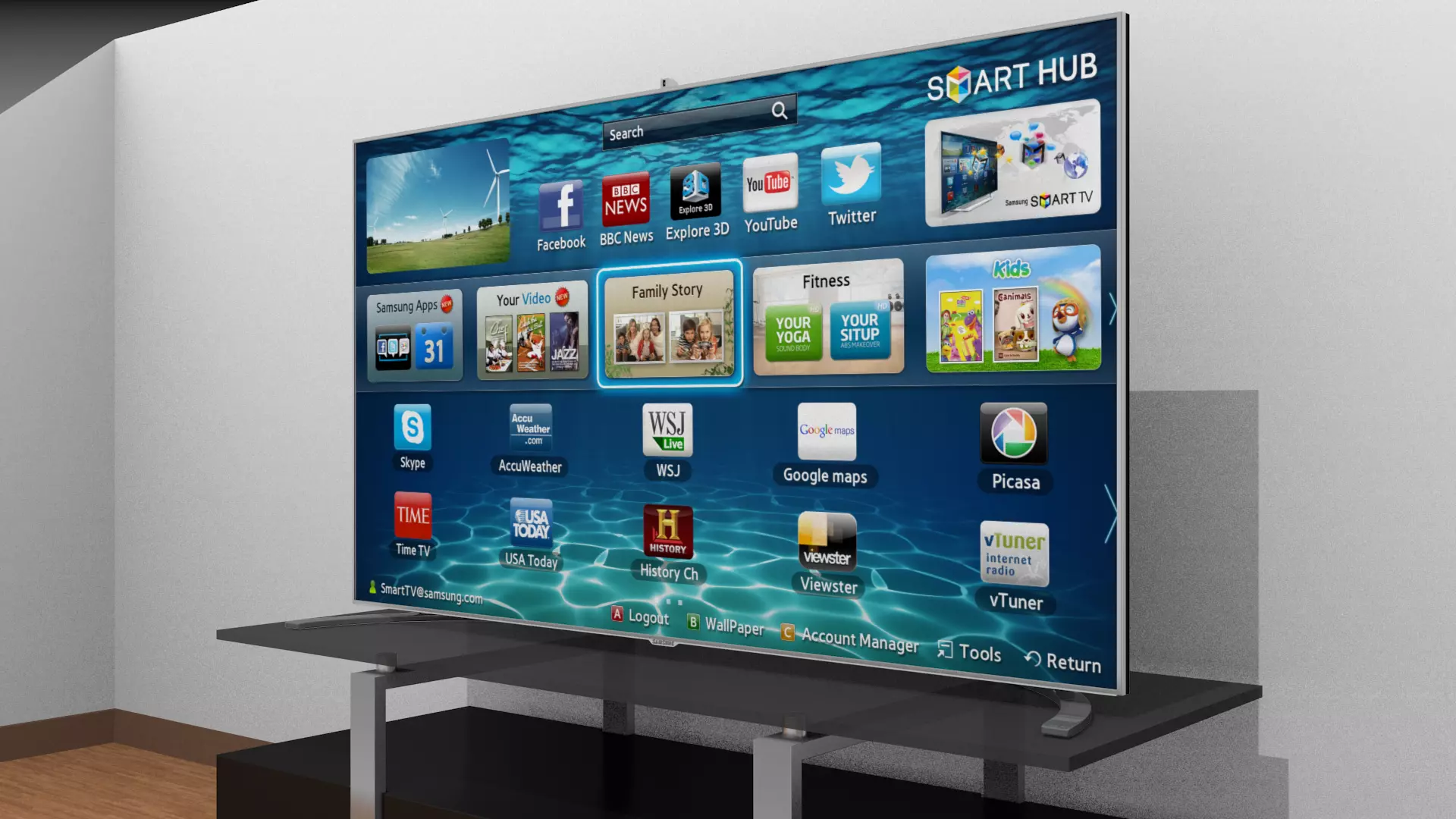 Samsung Smart TV 39876 3D model_0