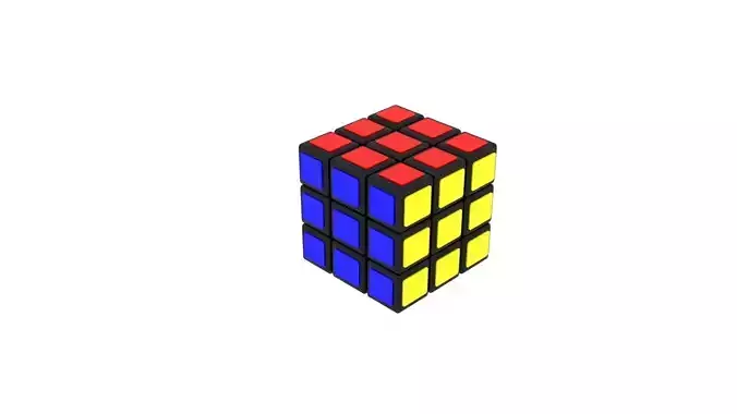Rubiks Cube With Solving Animation 3D model