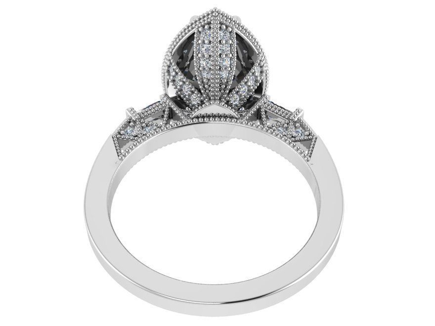 Tear Diamond ring 1807 3D print Model 3D print model_3
