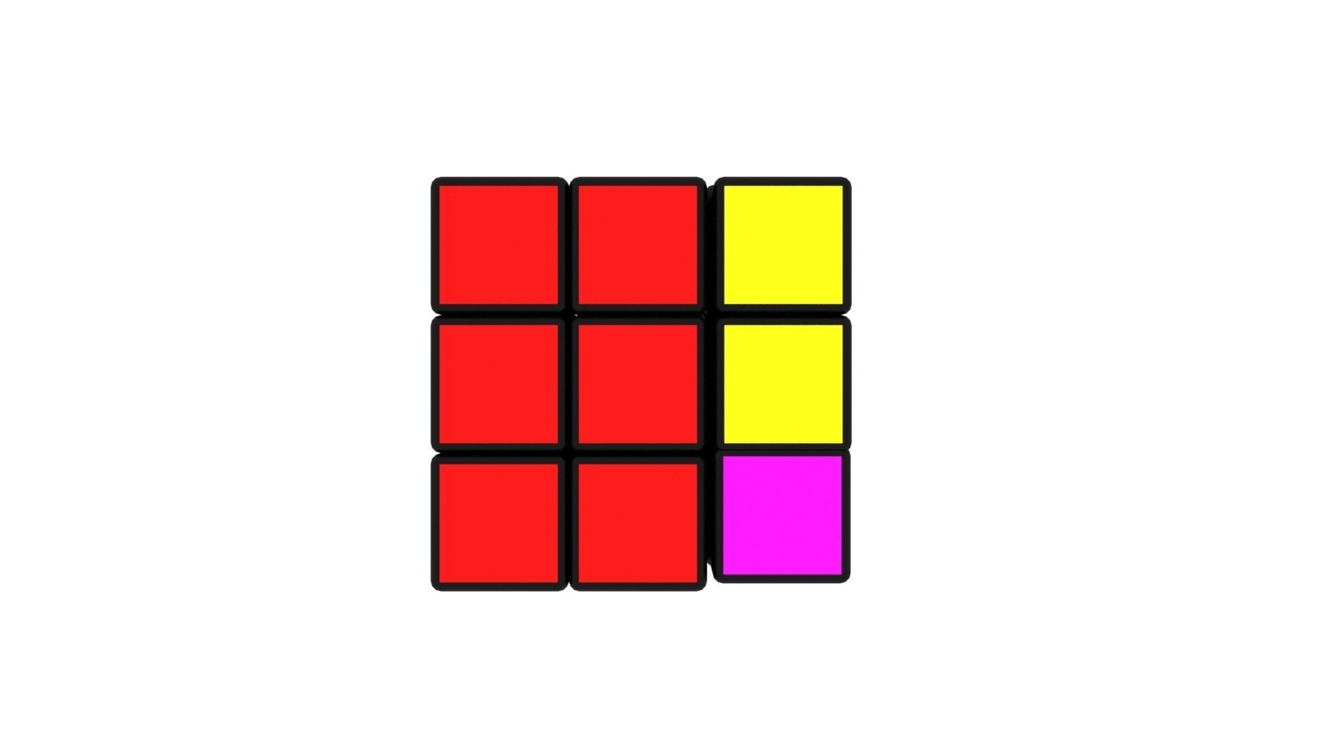 Rubiks Cube With Solving Animation 3D model_12