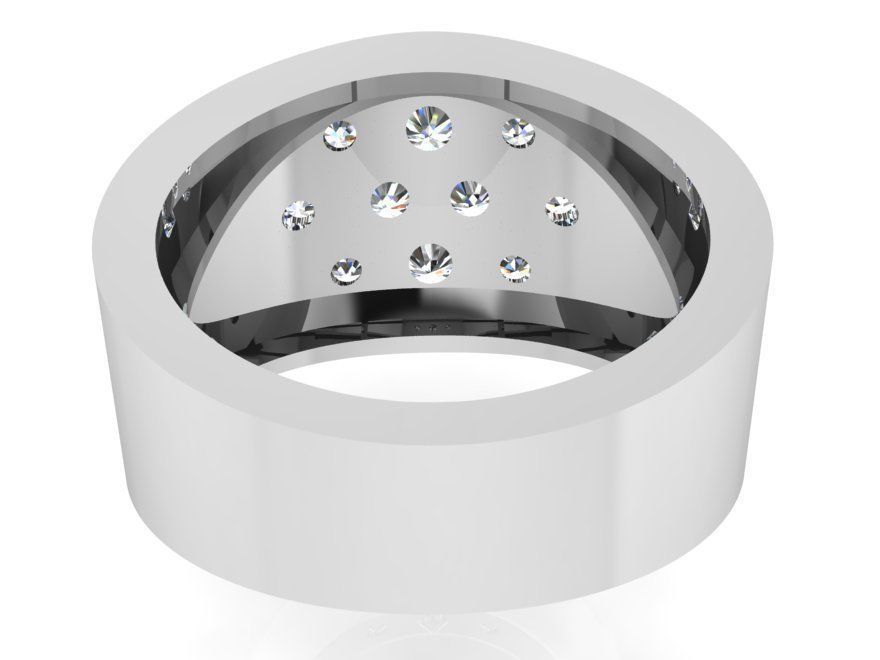 10- Stone Diamond ring 1809 3D print model 3D print model_3