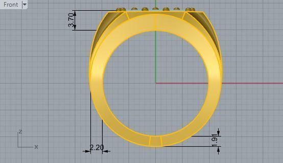 10- Stone Diamond ring 1809 3D print model 3D print model_5