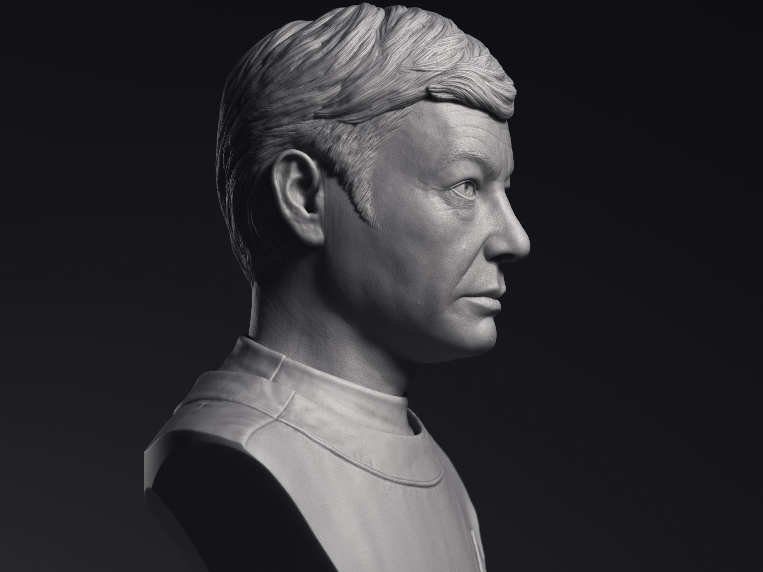 DeForest Kelley as Dr Leonard McCoy Bust Printable 3D Model 3D print model_11