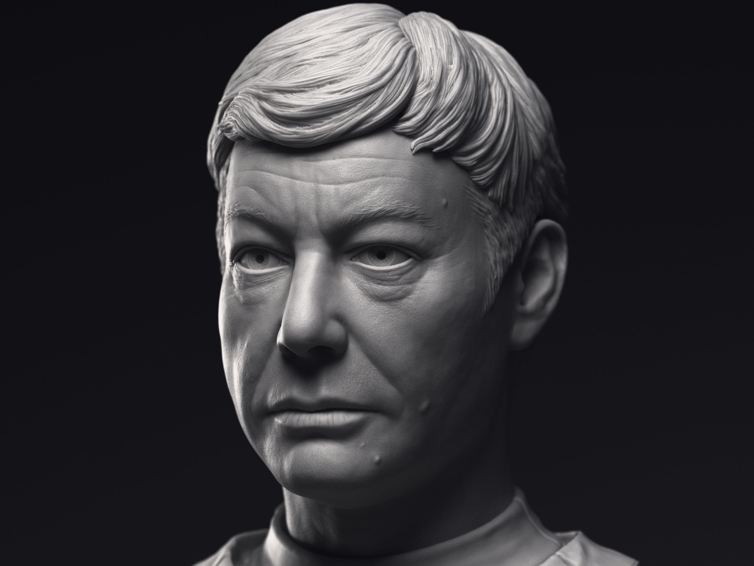 DeForest Kelley as Dr Leonard McCoy Bust Printable 3D Model 3D print model_5