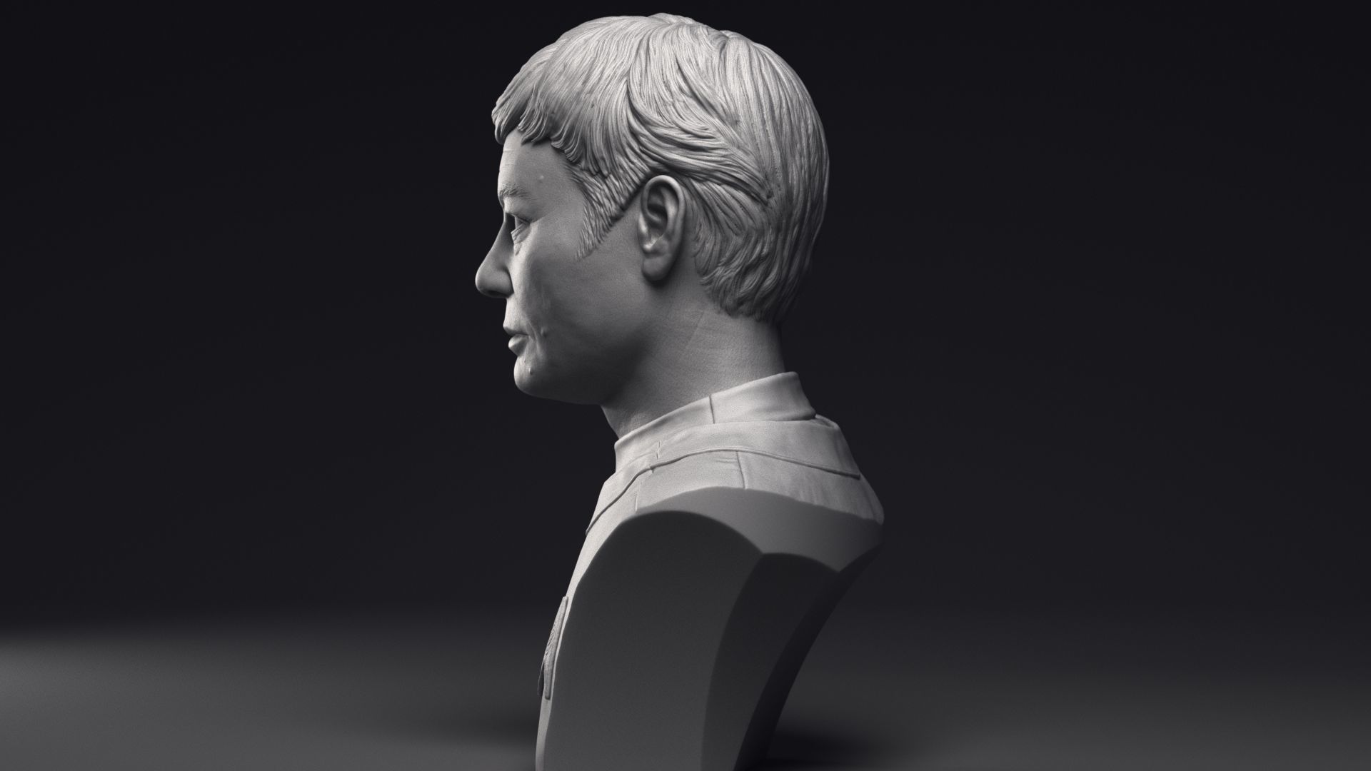 DeForest Kelley as Dr Leonard McCoy Bust Printable 3D Model 3D print model_18