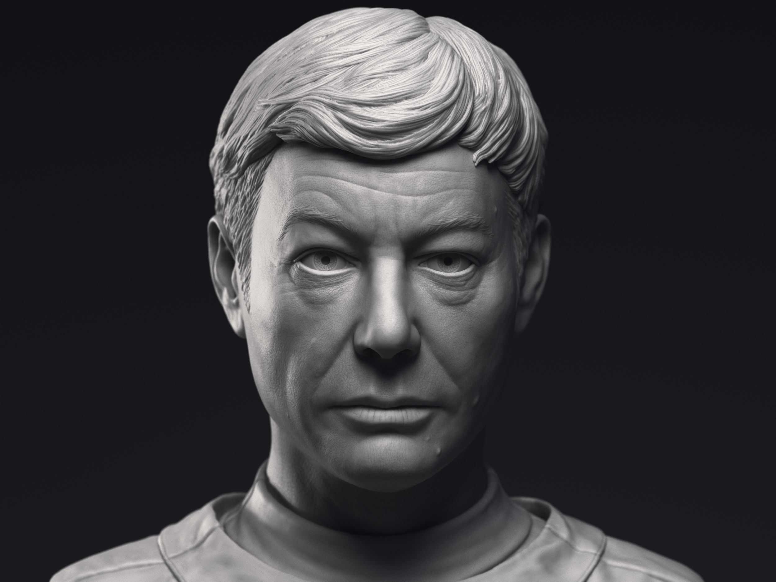 DeForest Kelley as Dr Leonard McCoy Bust Printable 3D Model 3D print model_3
