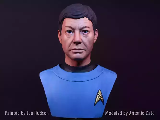 DeForest Kelley as Dr Leonard McCoy Bust Printable 3D Model 3D print model