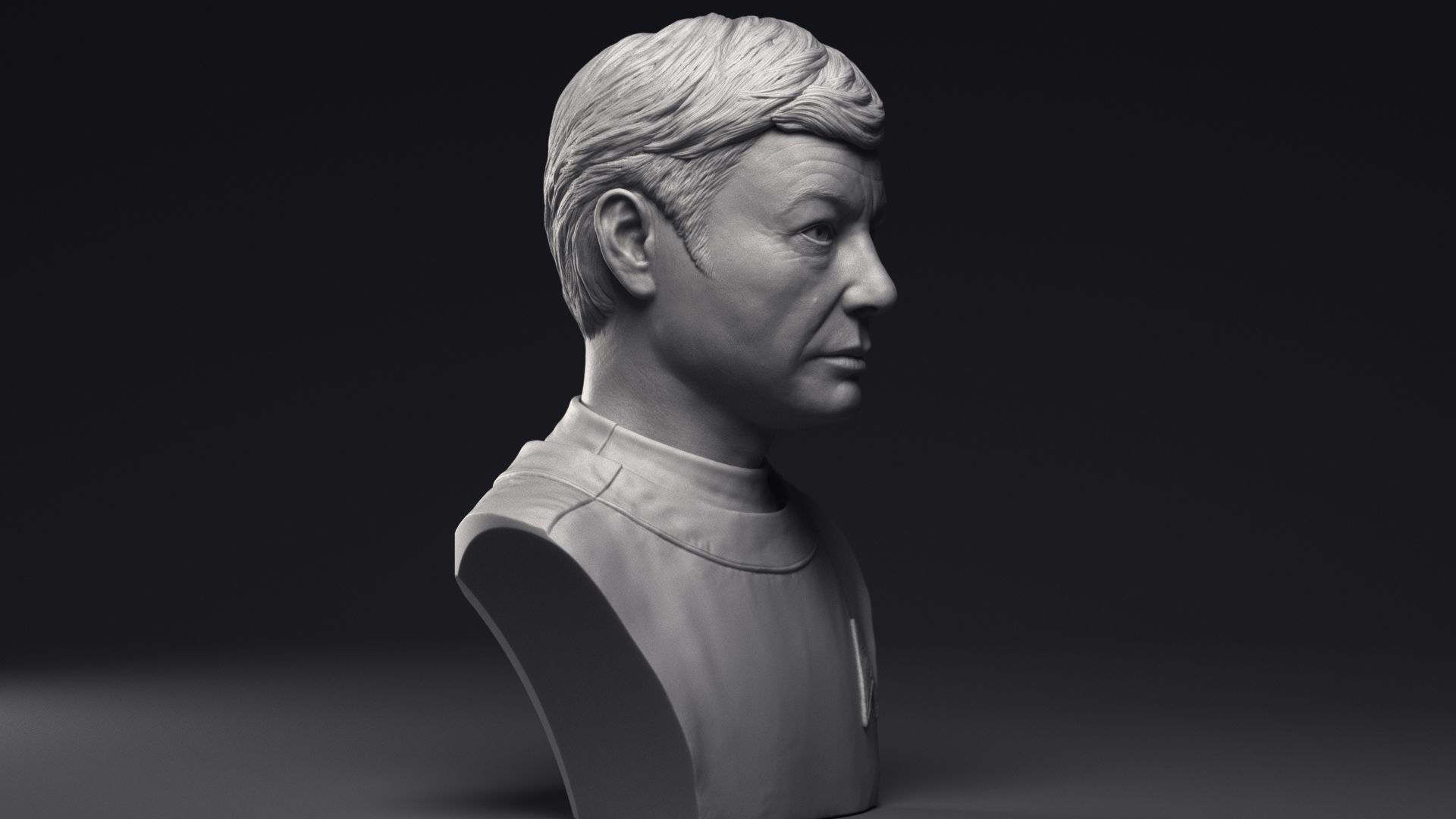 DeForest Kelley as Dr Leonard McCoy Bust Printable 3D Model 3D print model_26