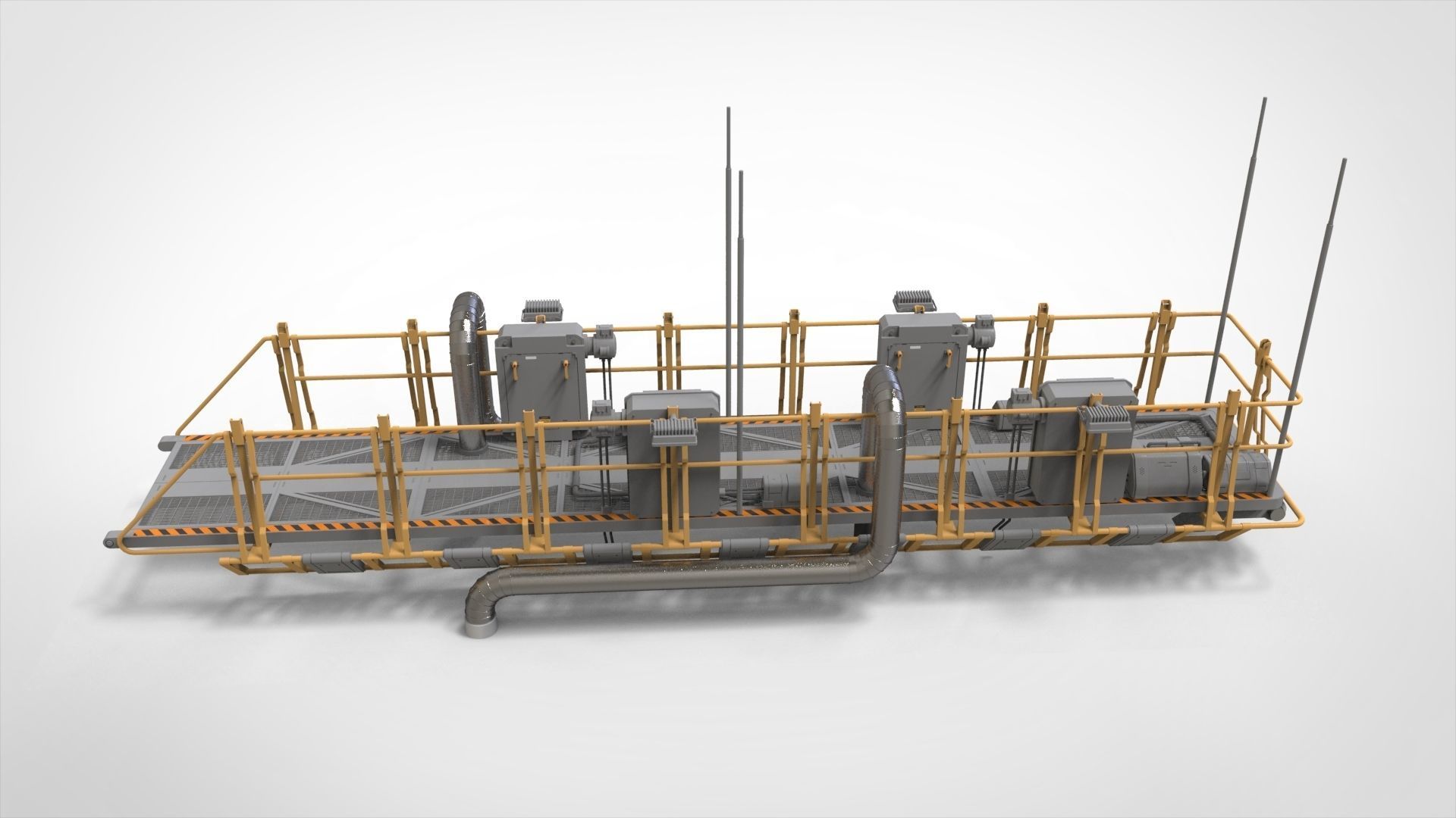 sci-fi Architecture kitbash 40 3D model_10