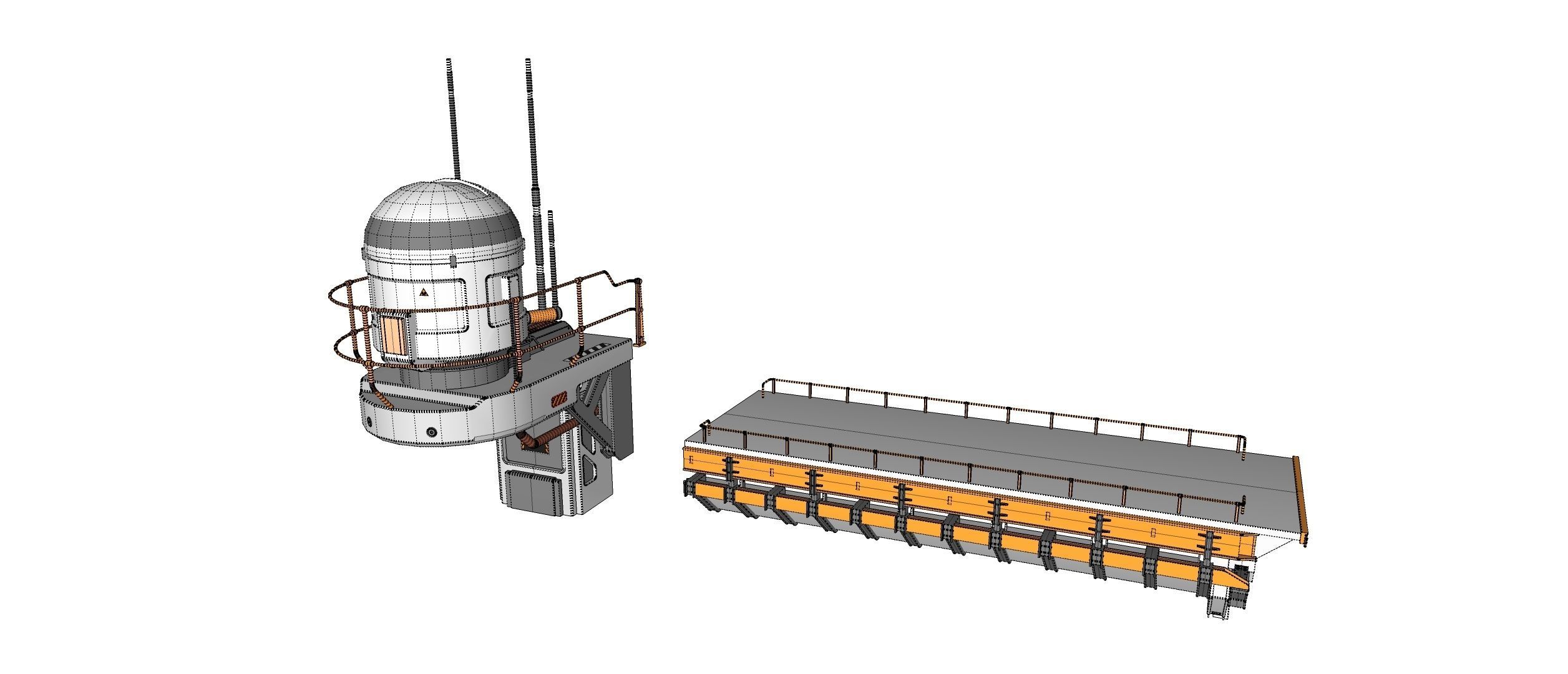 sci-fi Architecture kitbash 40 3D model_23