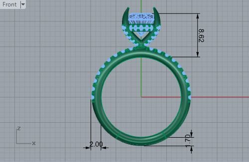 Crystal ring 1812 3D print model 3D print model_5