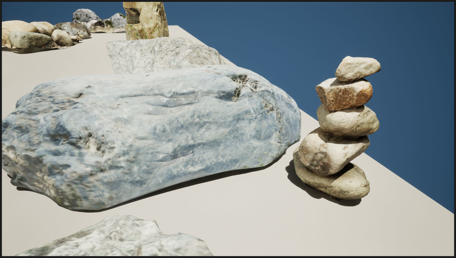 Realistic Rock Collection group of rocks Low-poly 3D model_5
