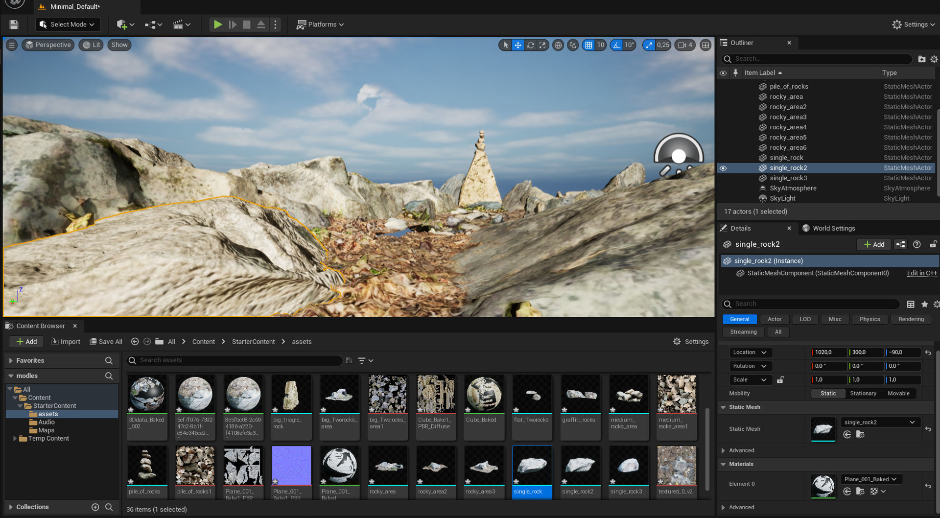 Realistic Rock Collection group of rocks Low-poly 3D model_7