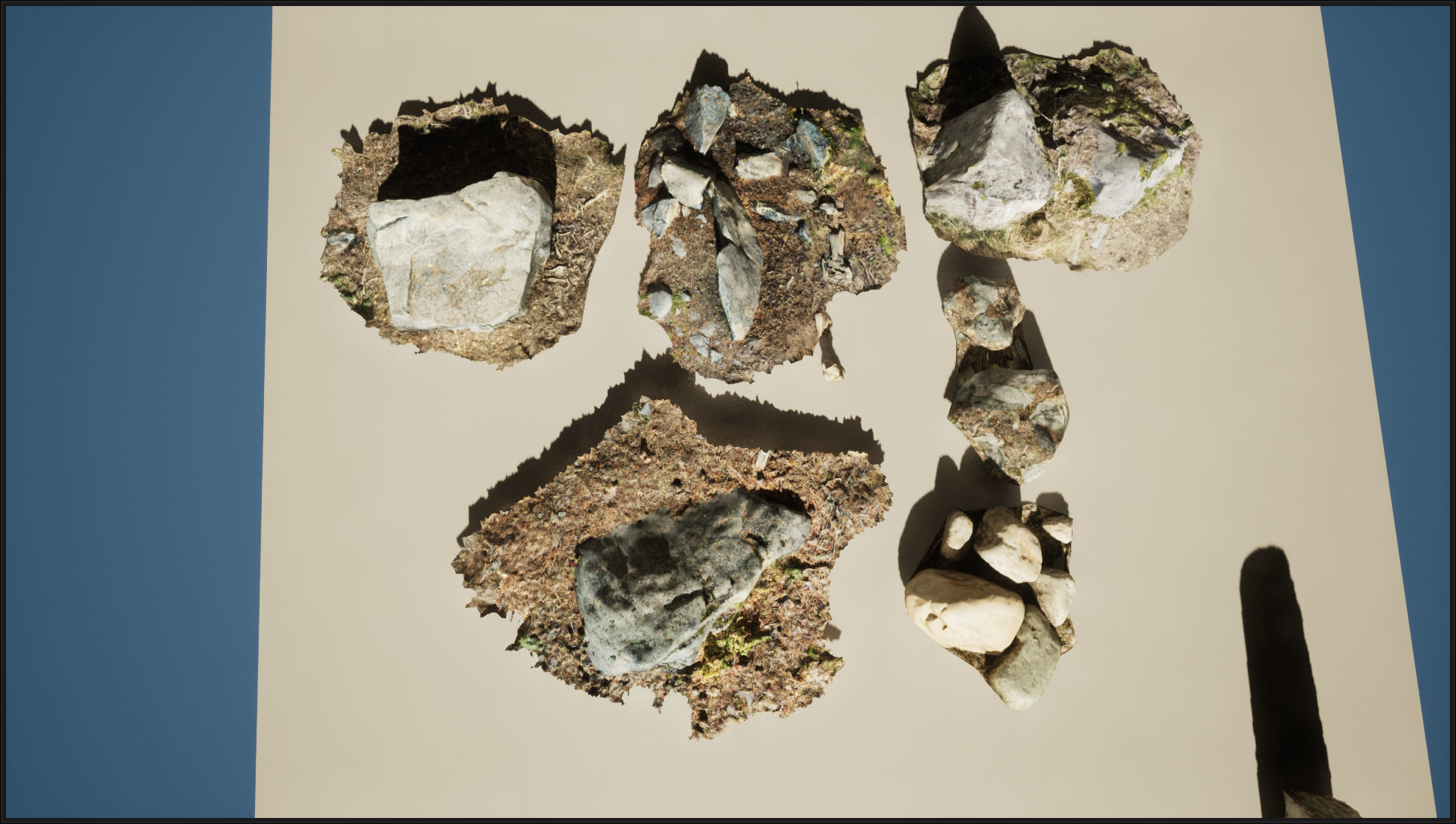 Realistic Rock Collection group of rocks Low-poly 3D model_1