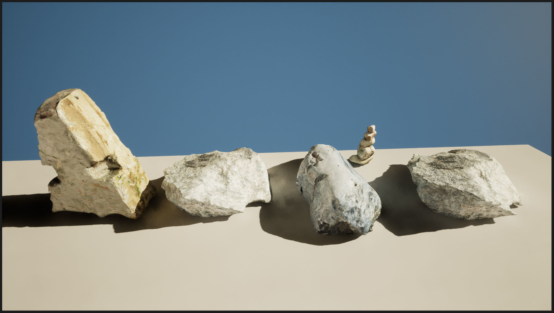 Realistic Rock Collection group of rocks Low-poly 3D model_2