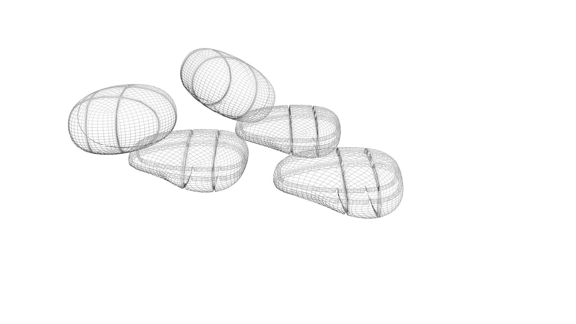 Heart Cubes and Morph Eggs Set 3D model_15