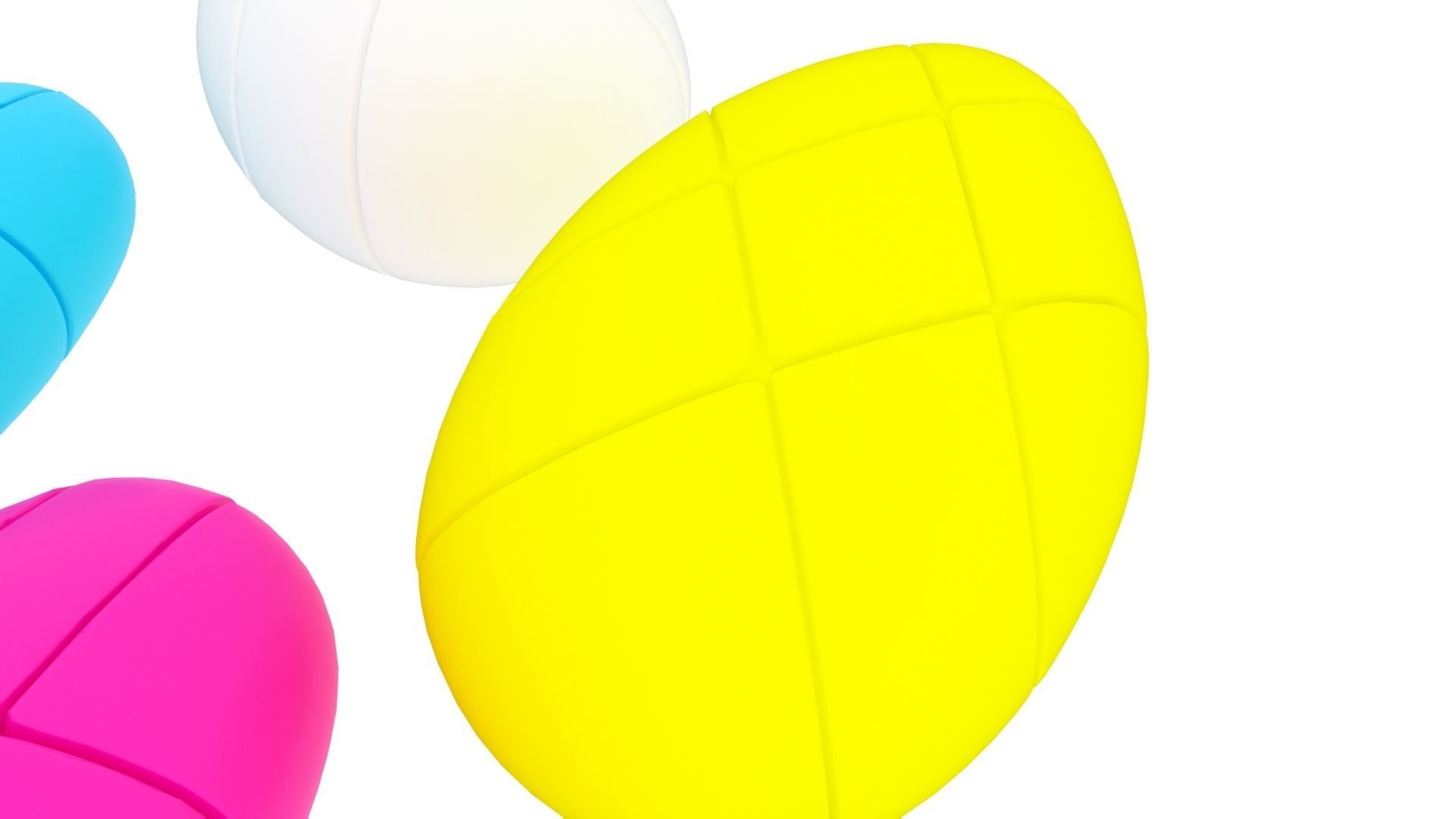 Heart Cubes and Morph Eggs Set 3D model_3