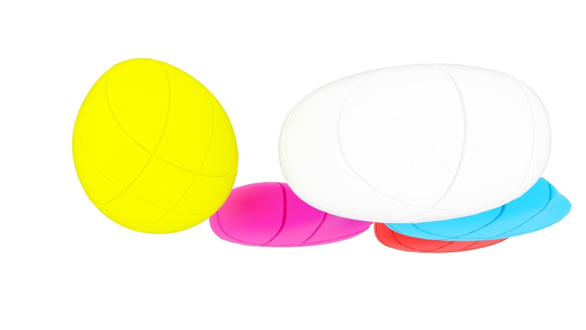 Heart Cubes and Morph Eggs Set 3D model_7