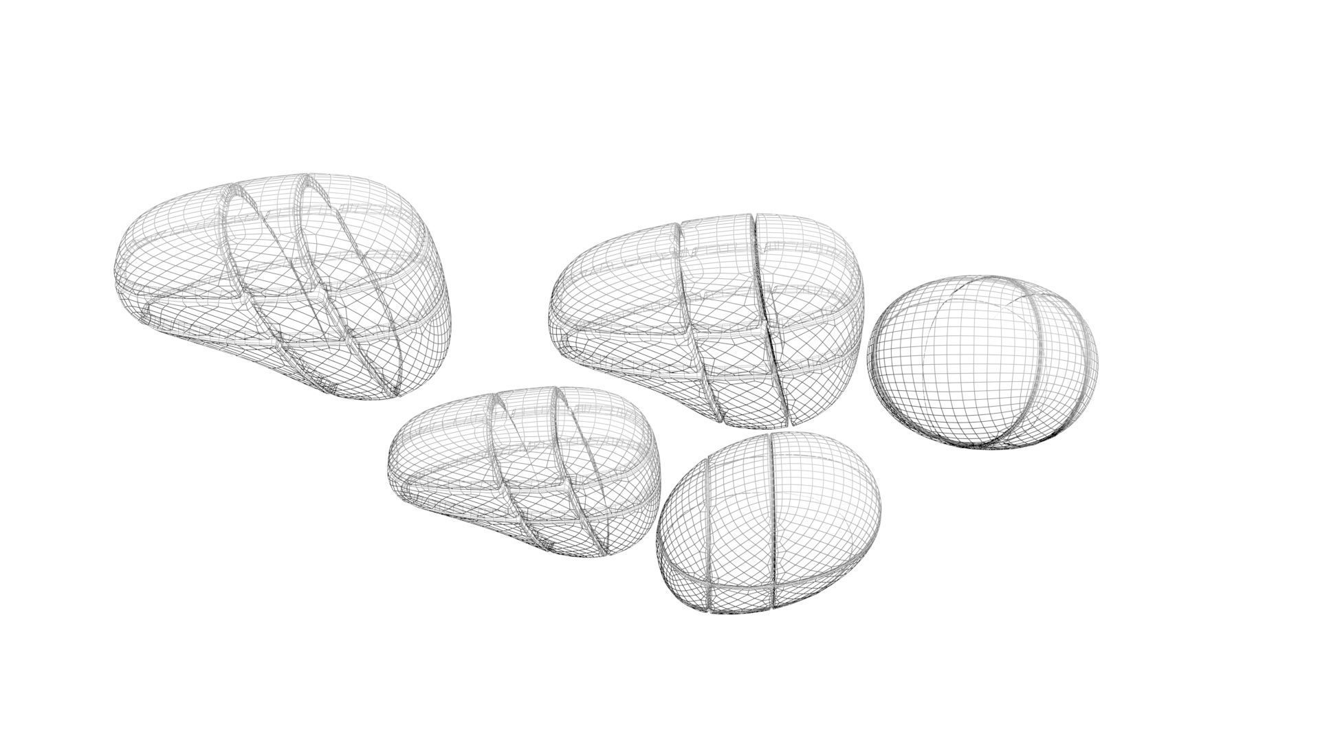 Heart Cubes and Morph Eggs Set 3D model_14