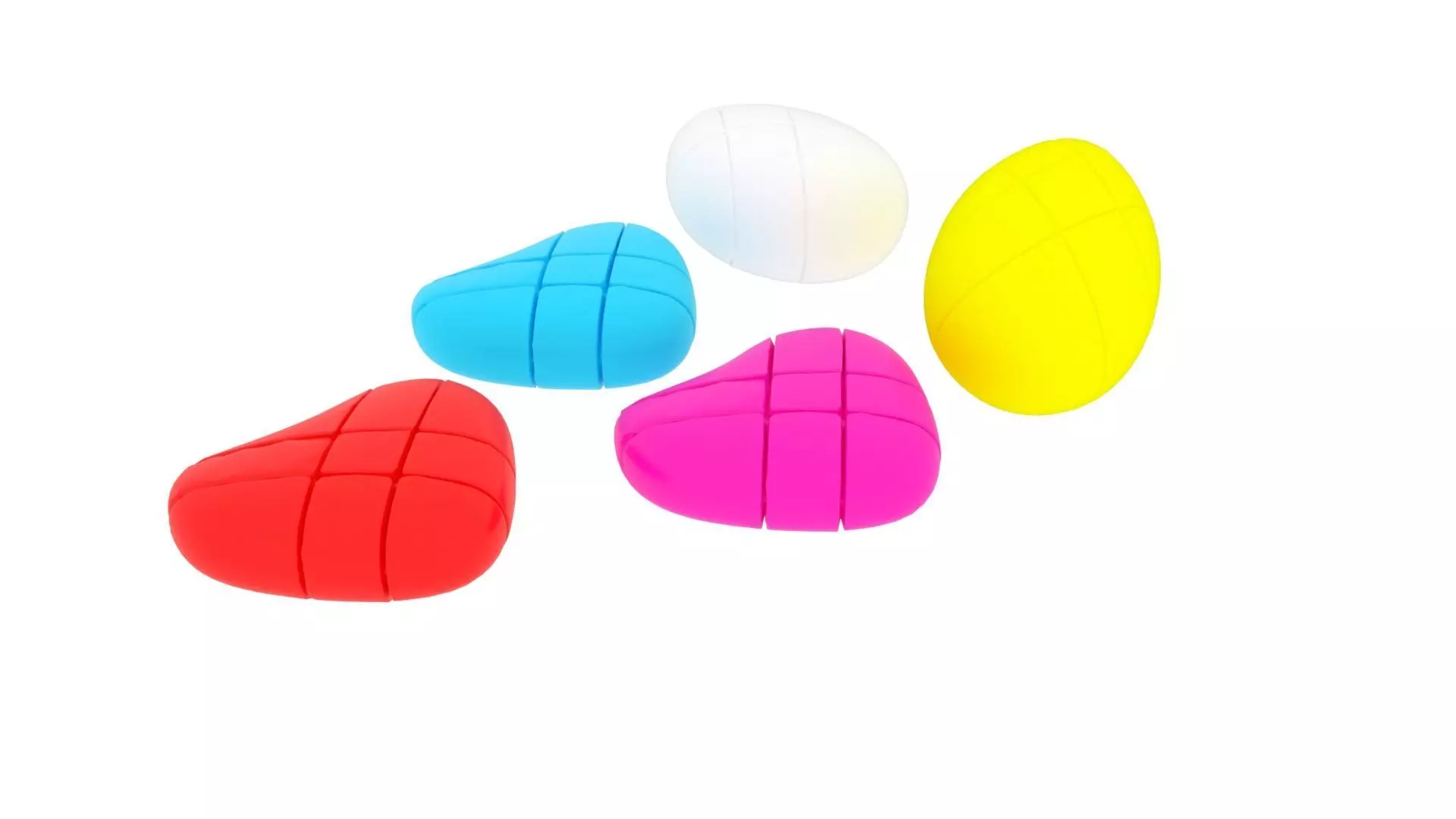 Heart Cubes and Morph Eggs Set 3D model_0