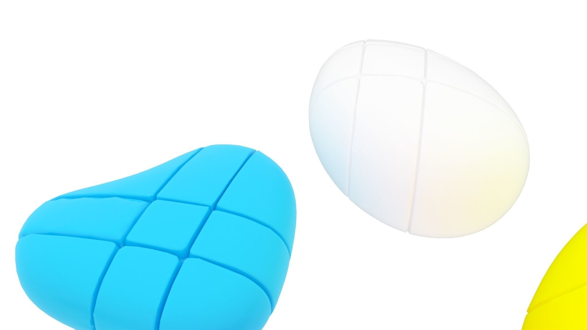 Heart Cubes and Morph Eggs Set 3D model_4