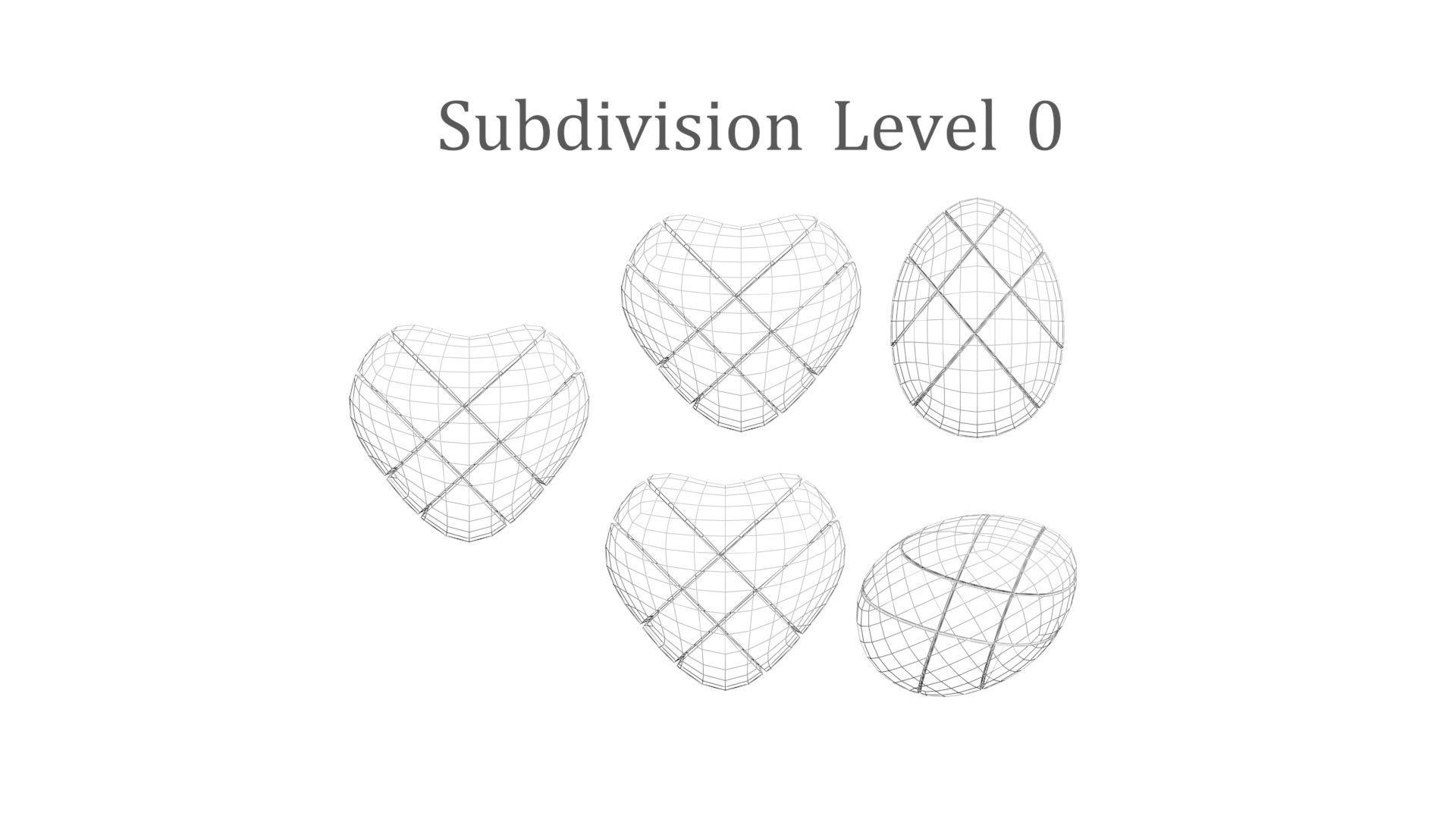 Heart Cubes and Morph Eggs Set 3D model_25