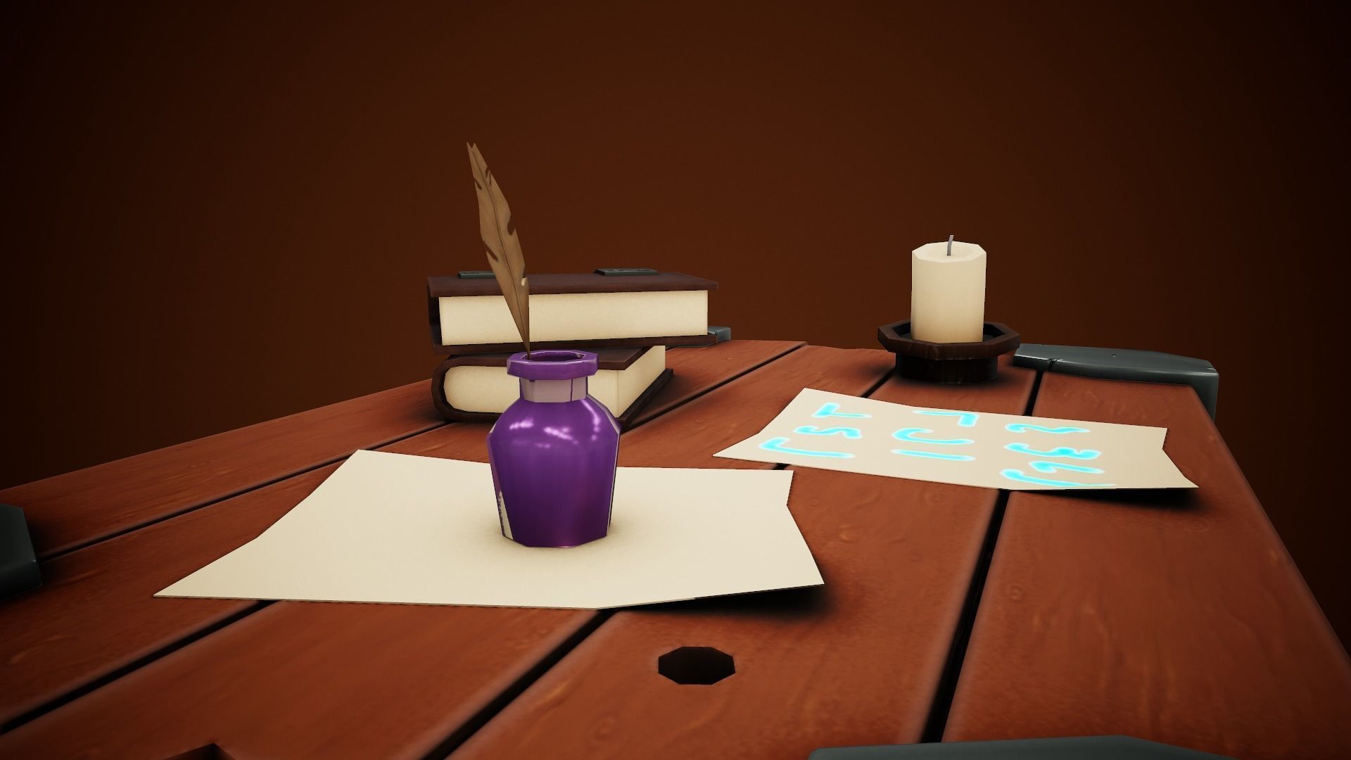 Stylized Table - Tutorial Included Low-poly 3D model_12