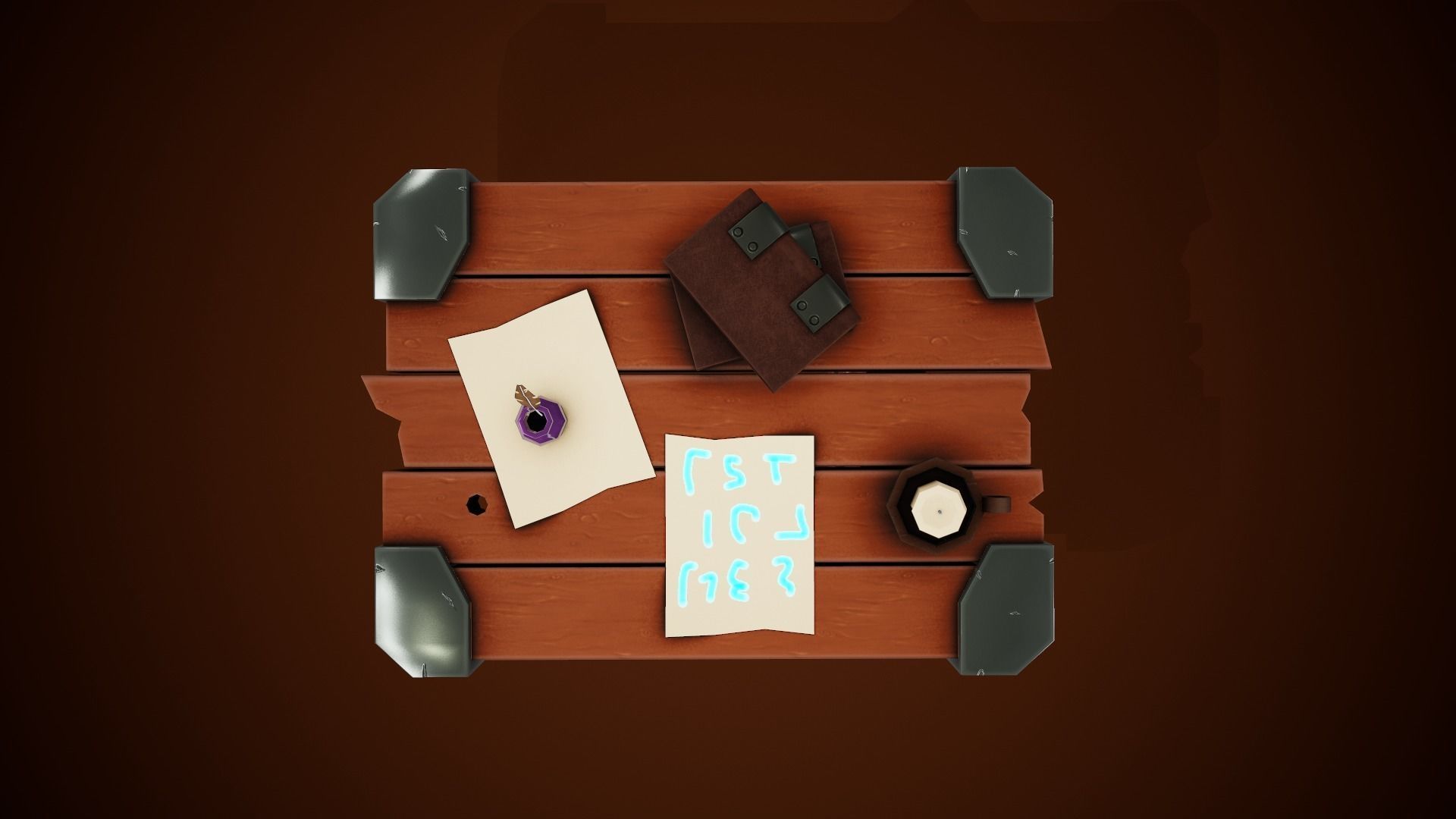Stylized Table - Tutorial Included Low-poly 3D model_4