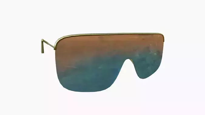 Sunglass I11 Orange Blue - Character Design Fashion Low-poly 3D model