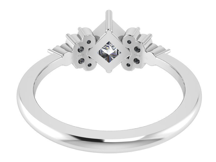 Peg Head Diamond Ring 1817 3D print model 3D print model_3