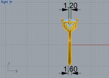 Peg Head Diamond Ring 1817 3D print model 3D print model_7