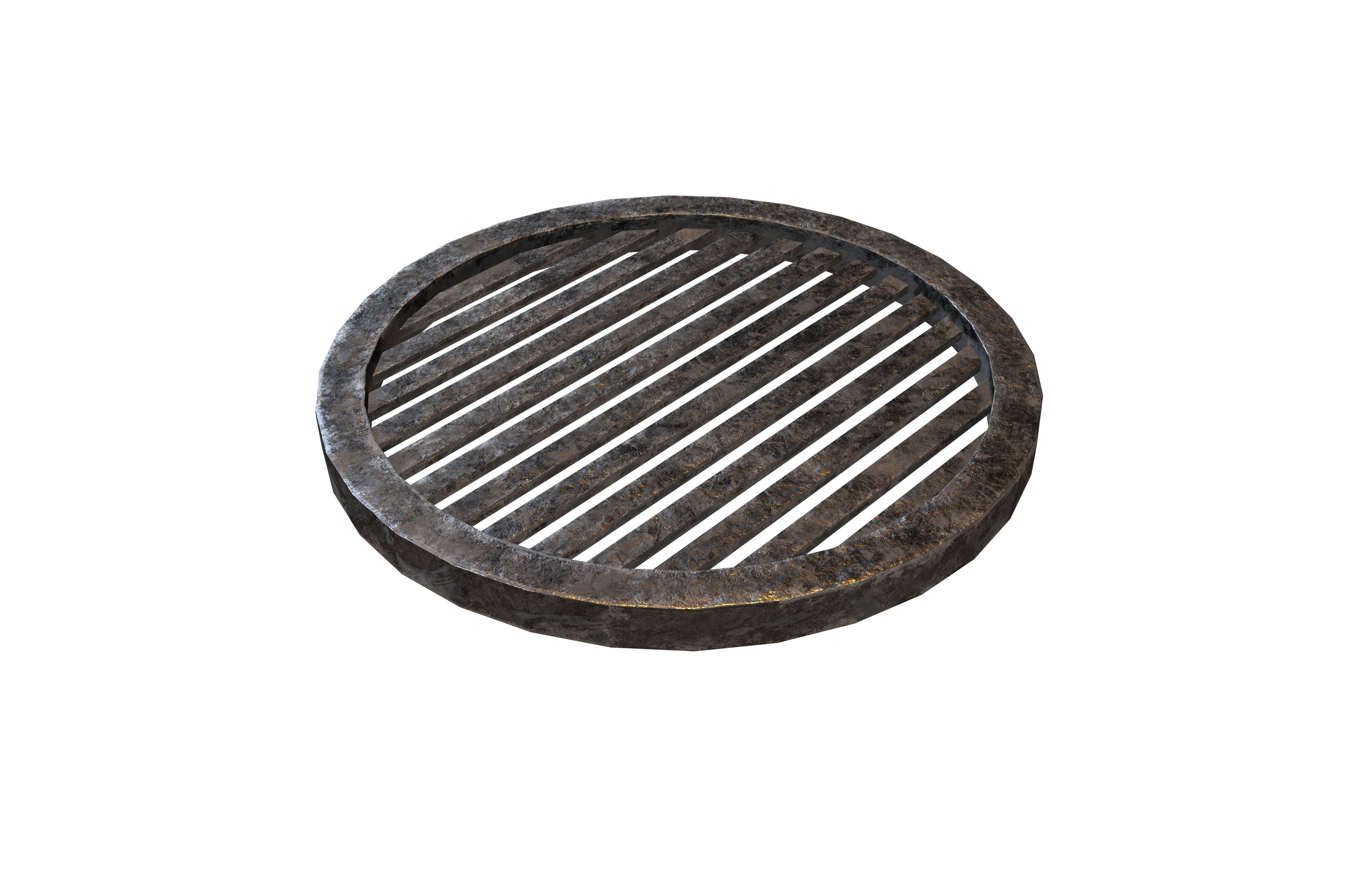 Manhole Cover v2 001 Low-poly 3D model_3