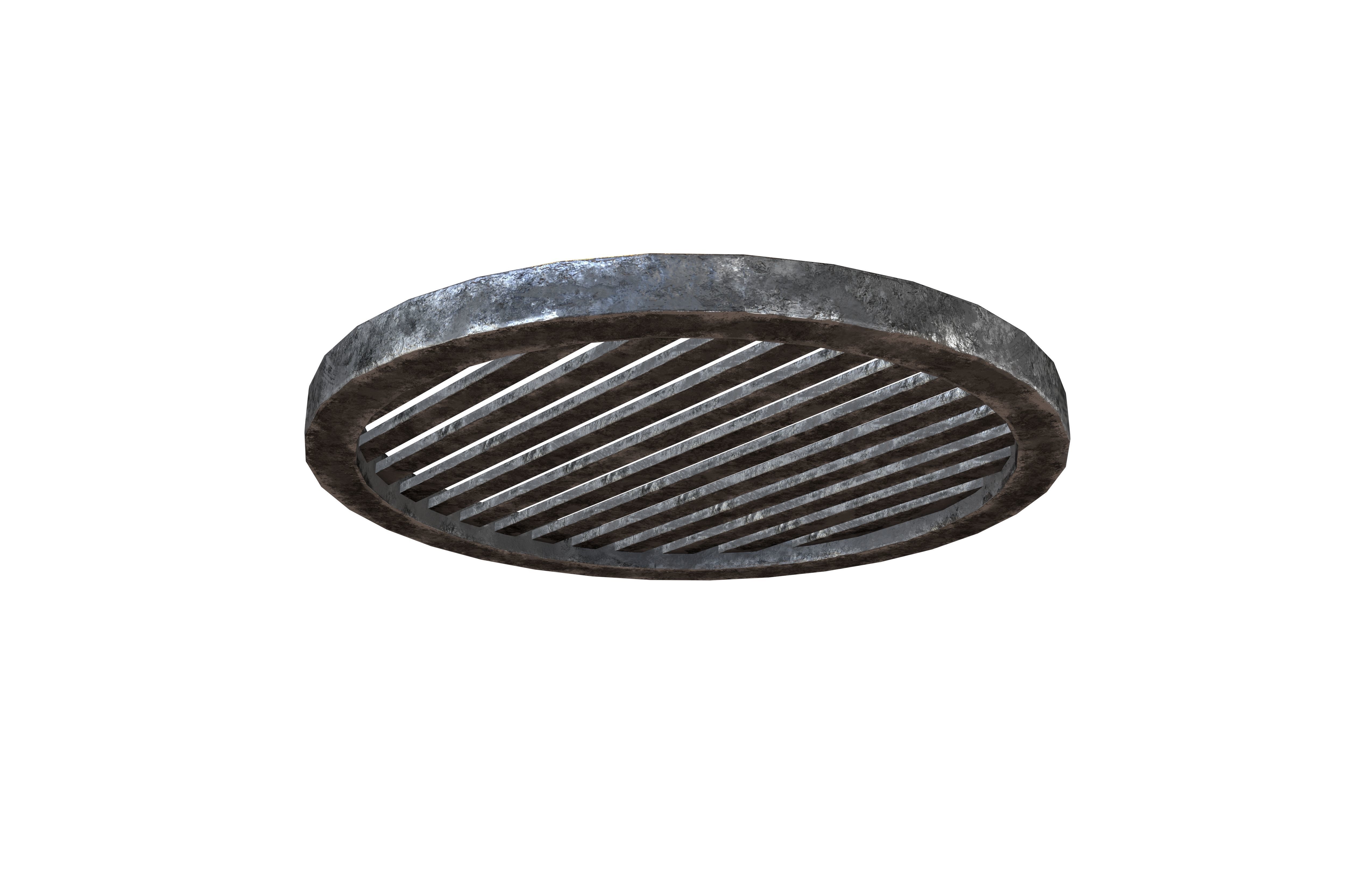Manhole Cover v2 001 Low-poly 3D model_2