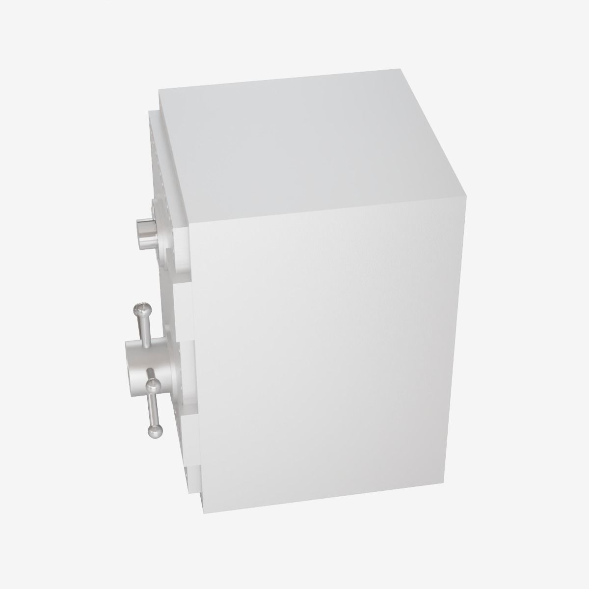 Steel Safe Low-poly 3D model_9