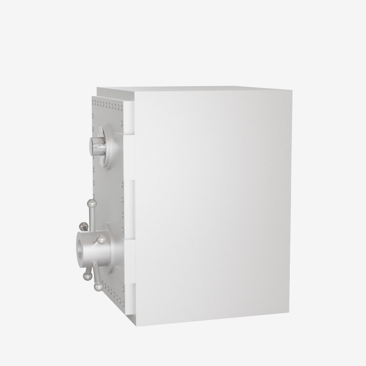 Steel Safe Low-poly 3D model_8