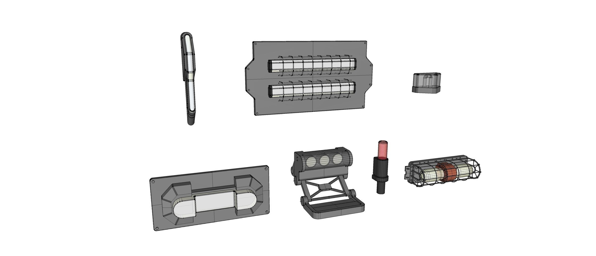 sci fi lighting 8 3D model_28