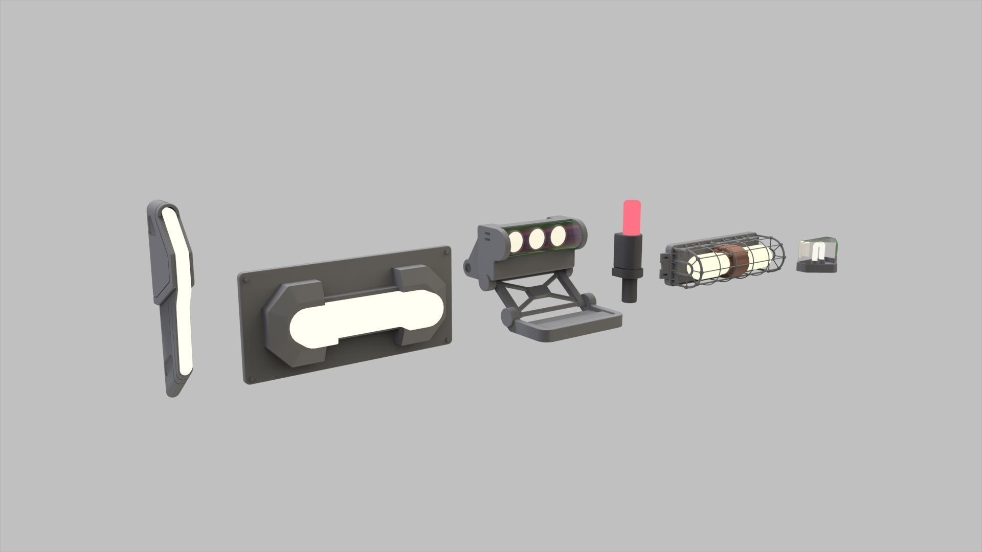 sci fi lighting 8 3D model_9