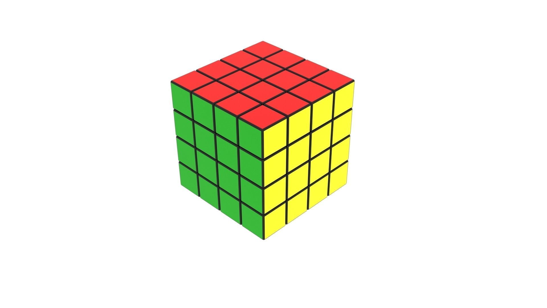 Rubiks Cube 4x4x4 3D model_20